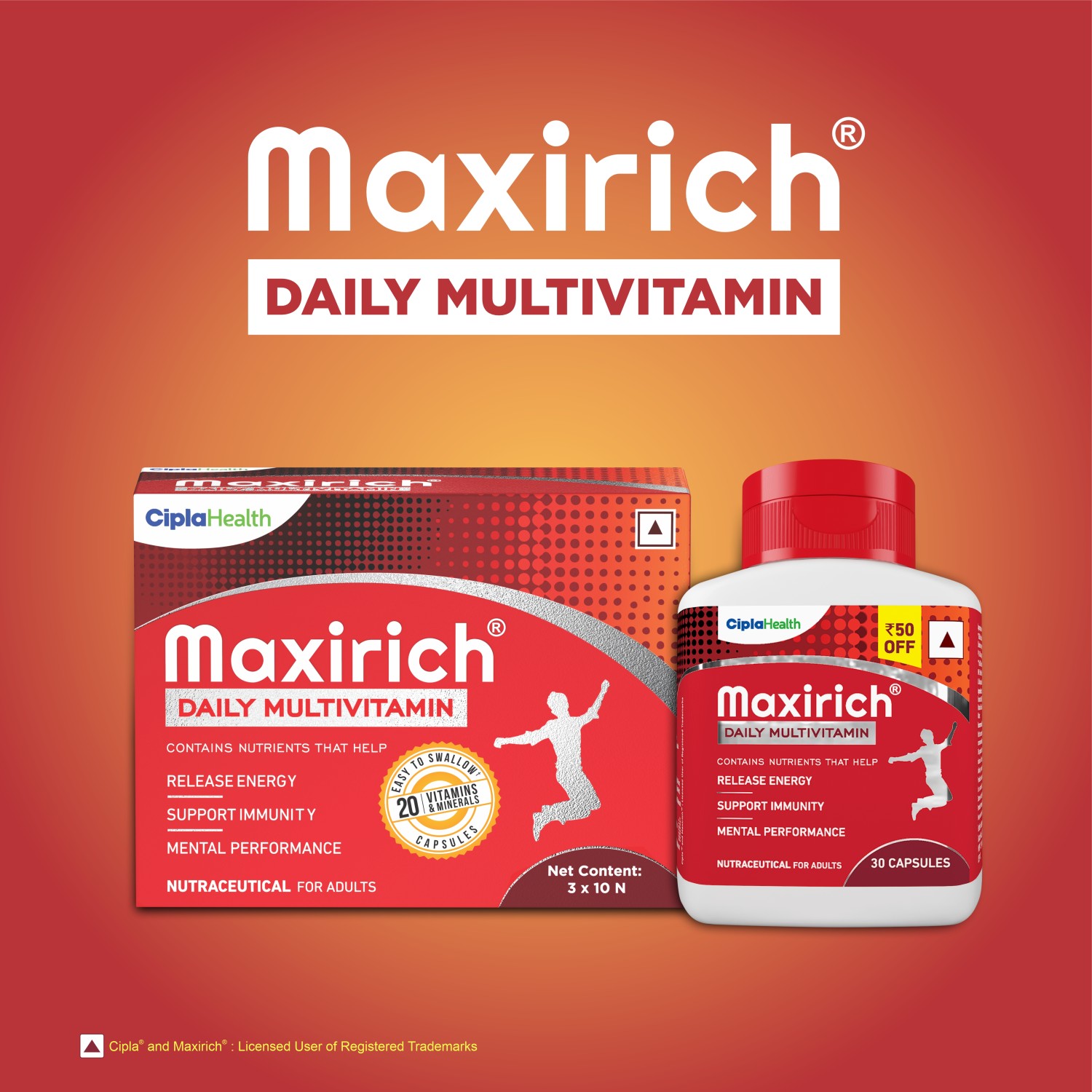 Maxirich Multivitamin and Minerals Softgels