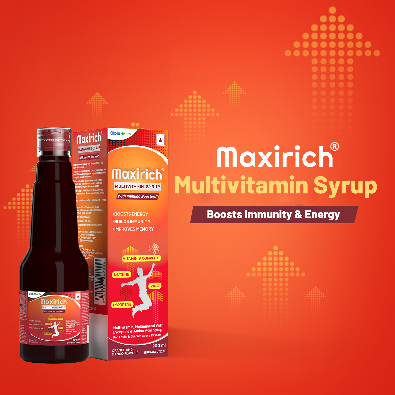 Maxirich Multivitamin Syrup – Boosts Immunity & Energy