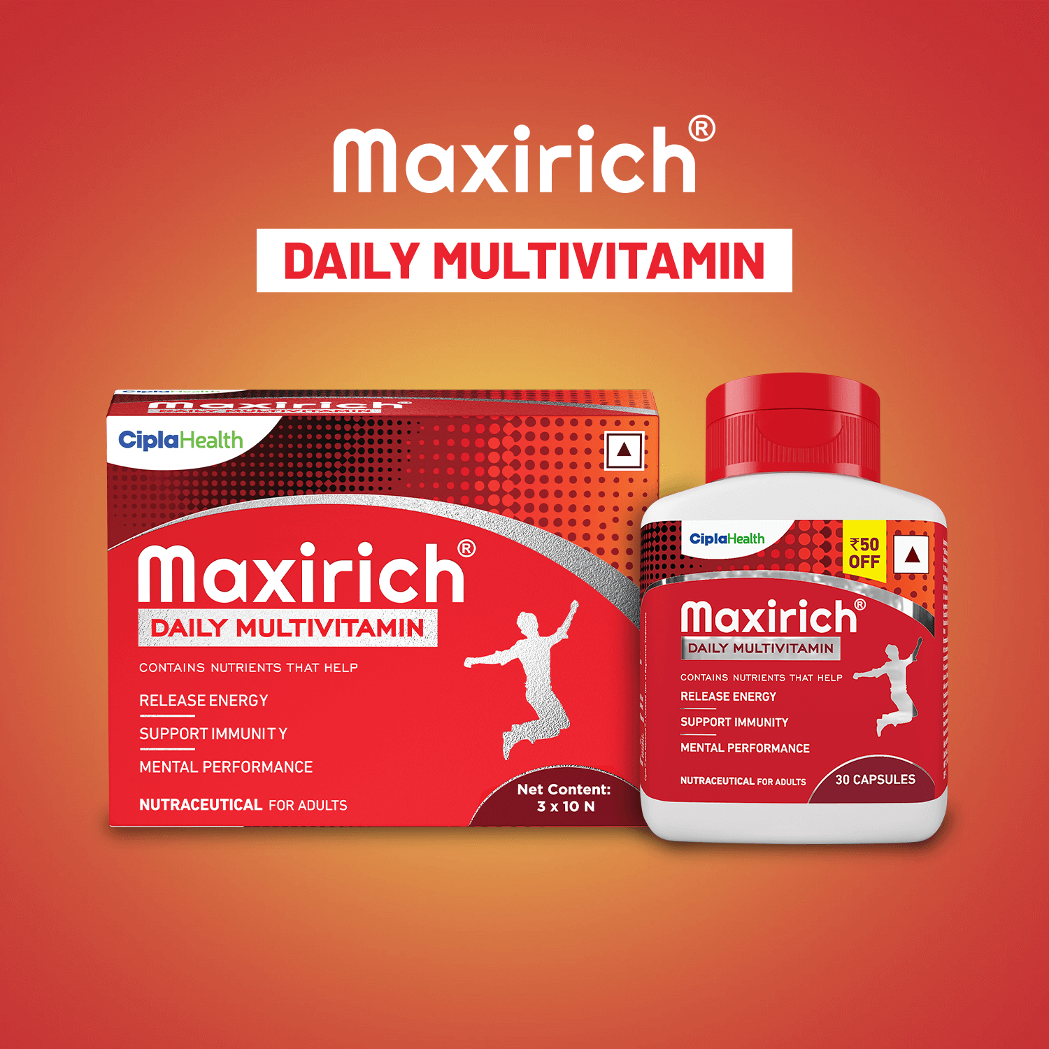 Maxirich Multivitamin and Minerals Softgels